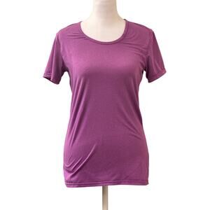 32 Degrees Cool Womens Fuchsia Polyester Crew Neck Short Sleeve T-Shirt Size M